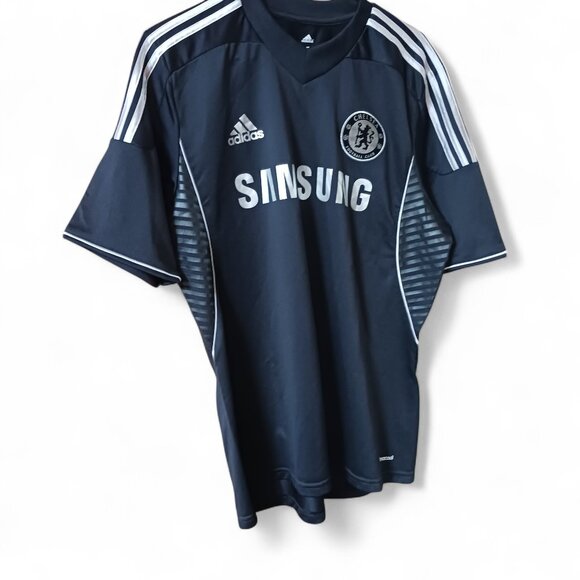 Chelsea FC Adidas Training Jersey 2013-14 Black Silver Samsung Sponsor - Picture 3 of 7